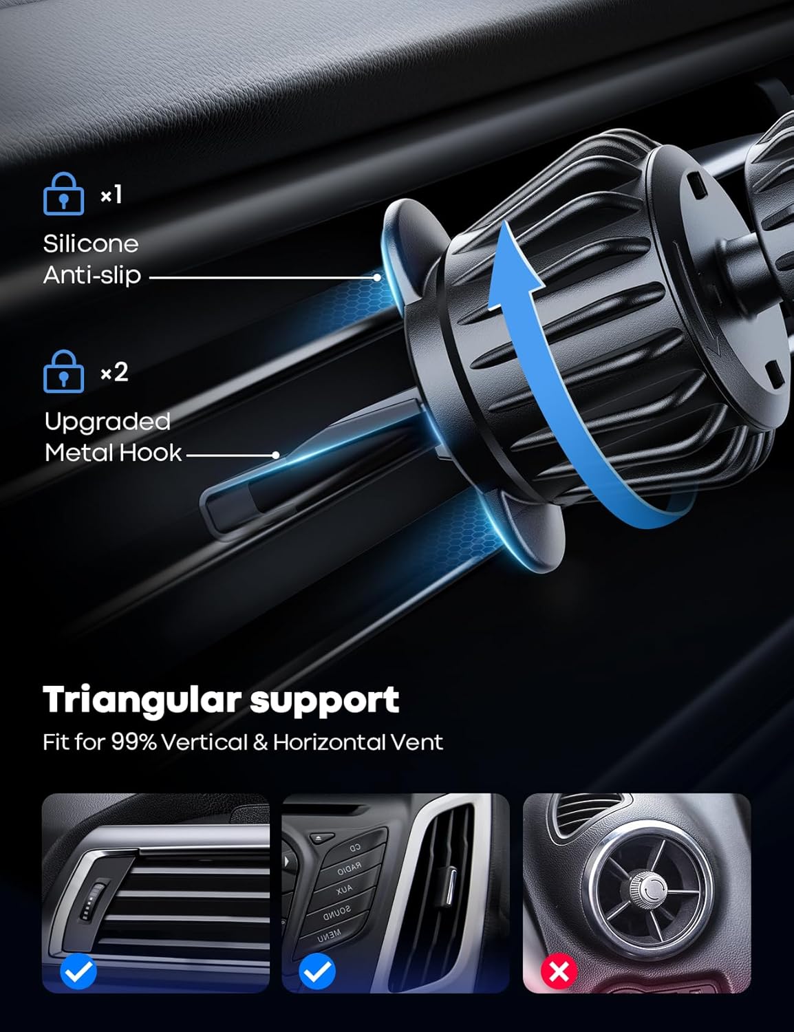 Soporte Magnético para Auto Lamicall - MagSafe con 20 Súper Imanes