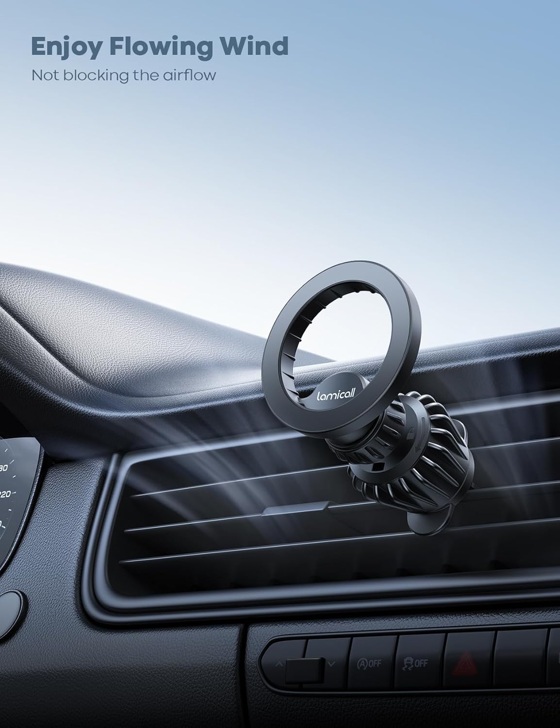 Soporte Magnético para Auto Lamicall - MagSafe con 20 Súper Imanes