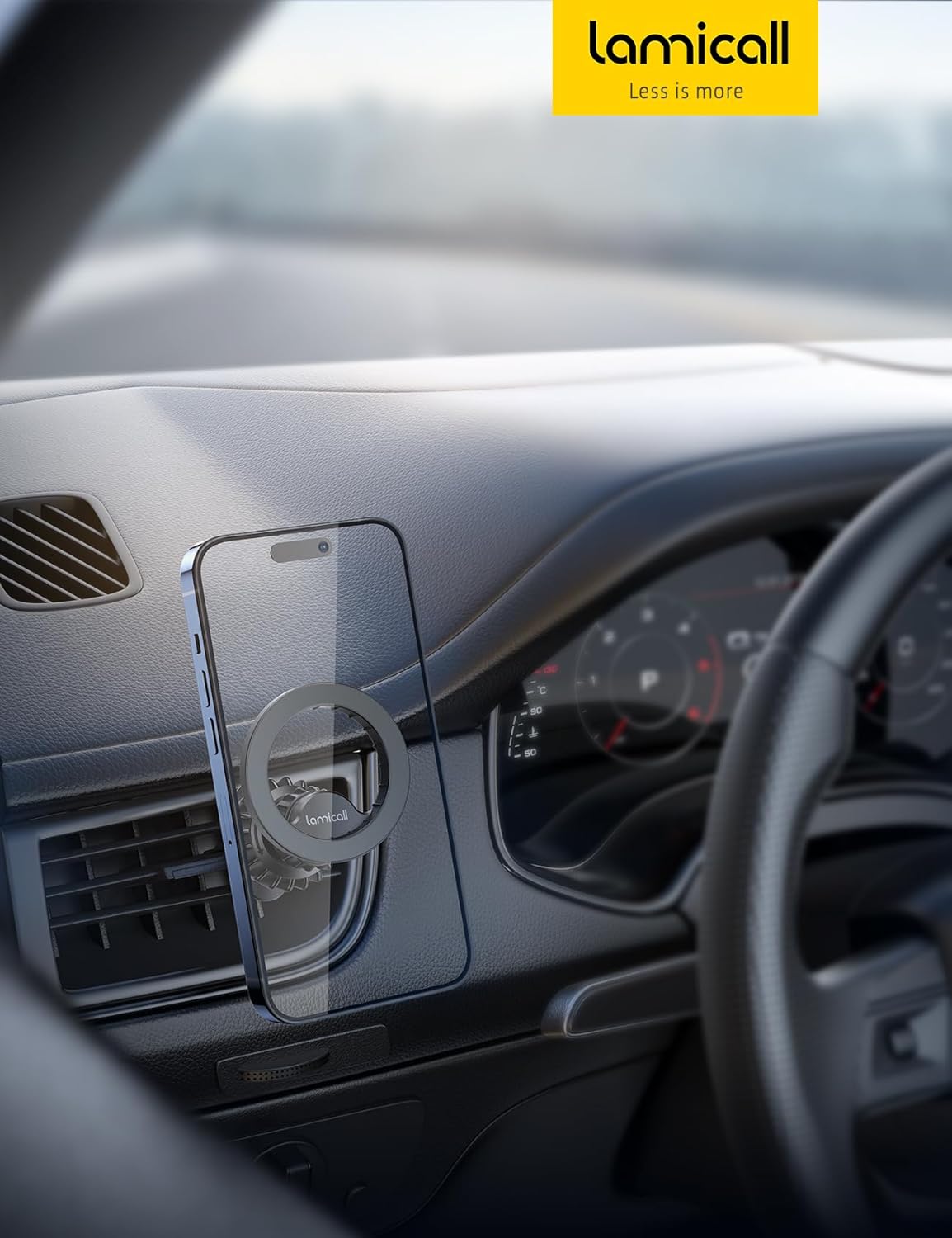 Soporte Magnético para Auto Lamicall - MagSafe con 20 Súper Imanes
