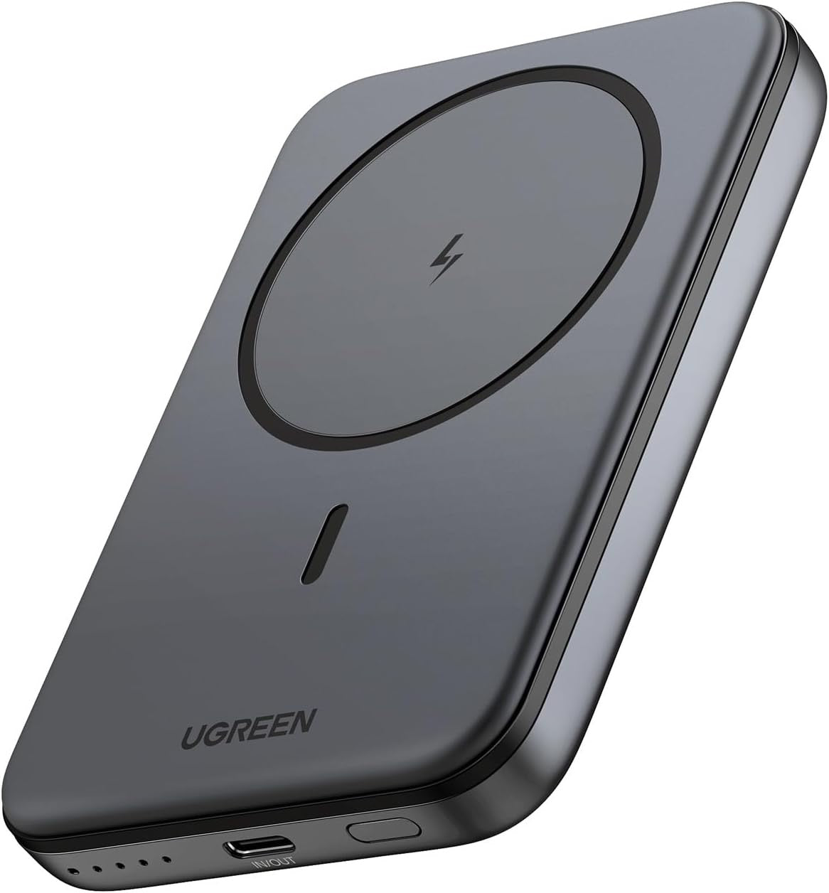 Power Bank Magnético UGREEN 10,000mAh – Cargador Portátil Inalámbrico con Carga Rápida PD 20W para iPhone 16/15/14/13/12 Series, Negro (Nuevo)