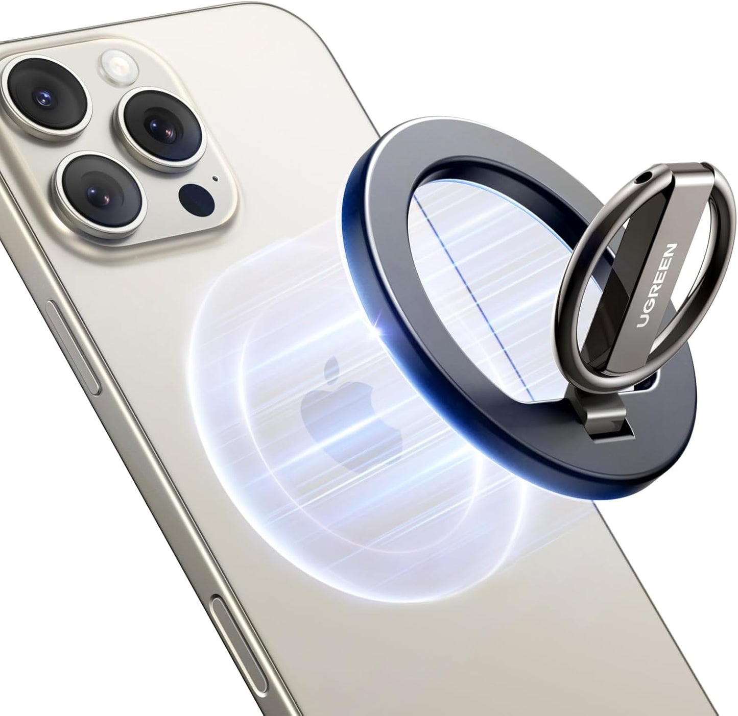 UGREEN Anillo Magnético para iPhone MagSafe – Soporte y Grip Giratorio Universal