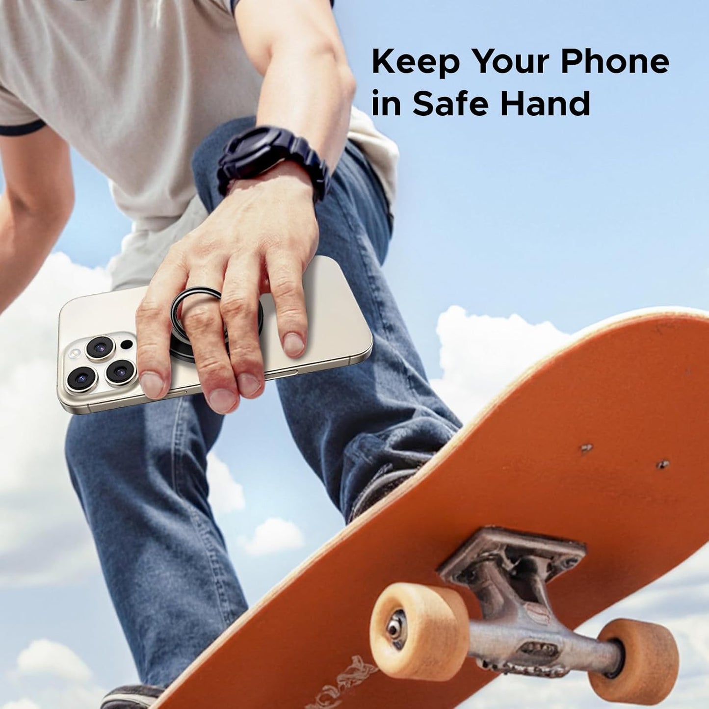 UGREEN Anillo Magnético para iPhone MagSafe – Soporte y Grip Giratorio Universal