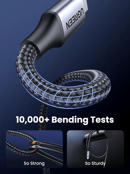 Cable UGREEN USB-C a USB-C 240W – Carga rápida para laptops, iPhone 16/17, MacBook, Galaxy S24/S25, iPad Pro y más (2 metros)