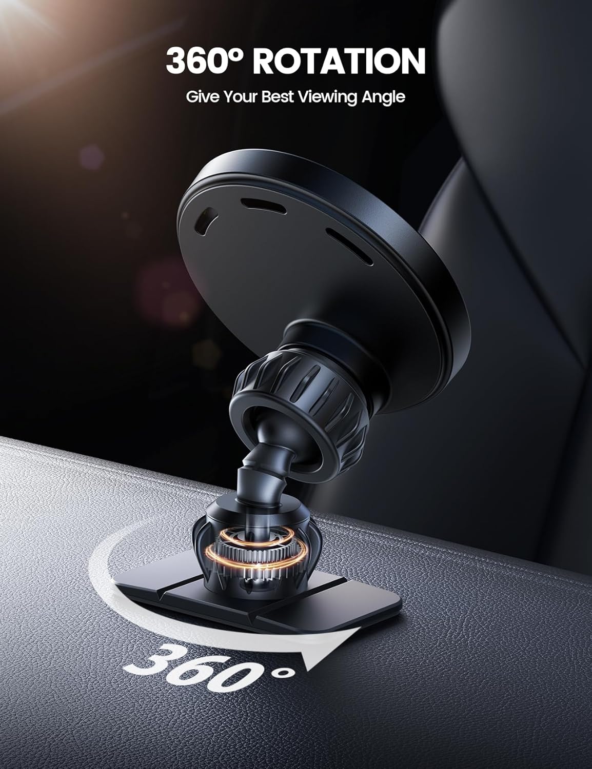 Cargador Magnético Lamicall 15W para Auto – Soporte MagSafe 3 en 1 para iPhone 17/16/15