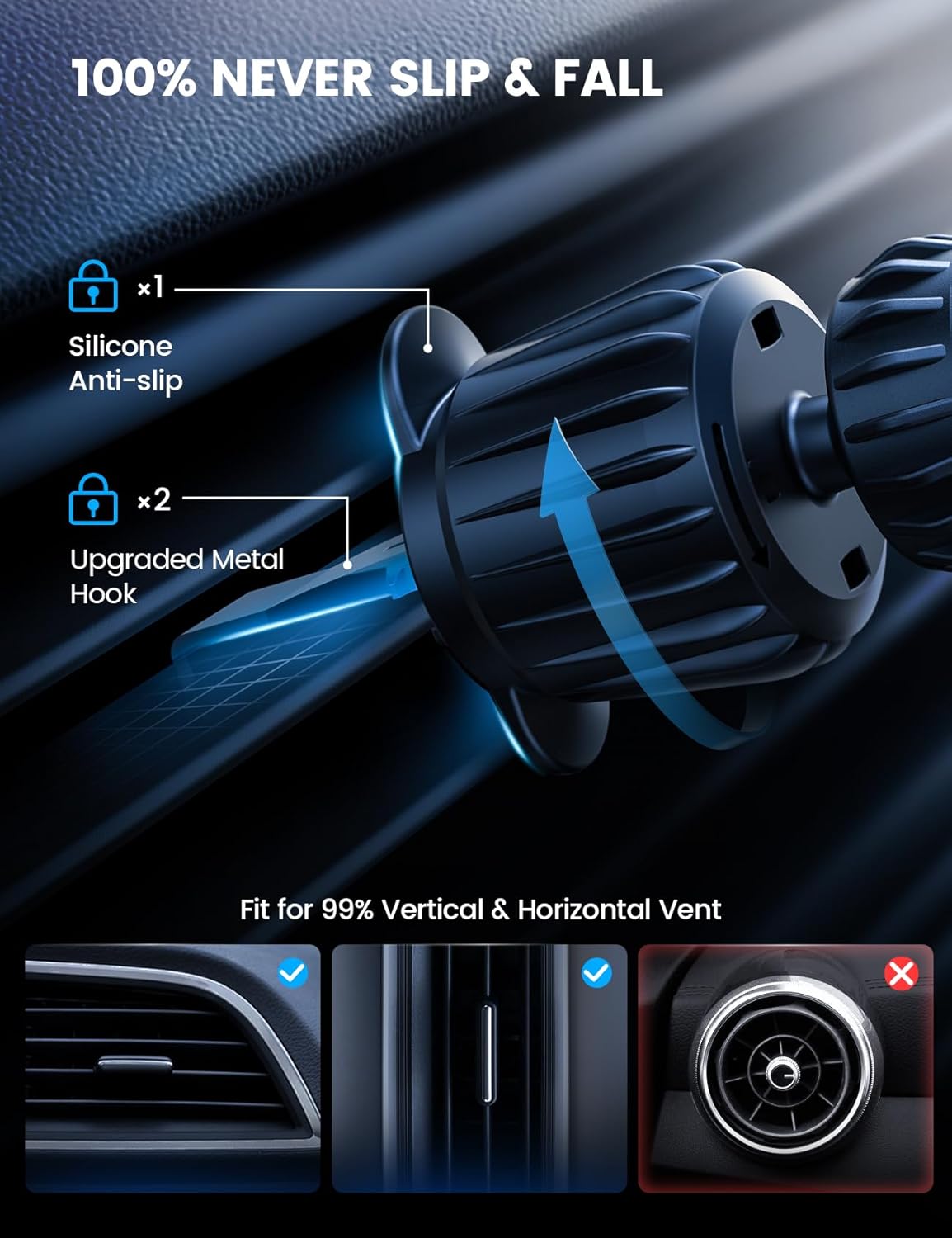 Cargador Magnético Lamicall 15W para Auto – Soporte MagSafe 3 en 1 para iPhone 17/16/15