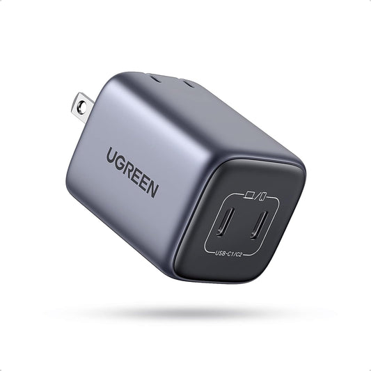 Cargador UGREEN Nexode 45W USB-C - 2 Puertos, Plegable y de Carga Rápida