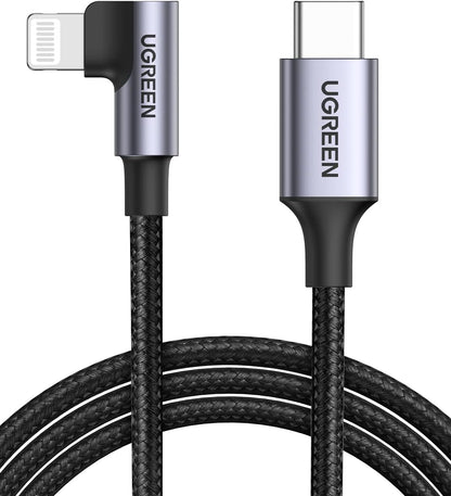 Cable UGREEN Lightning a USB-C con Certificación MFi - 90°