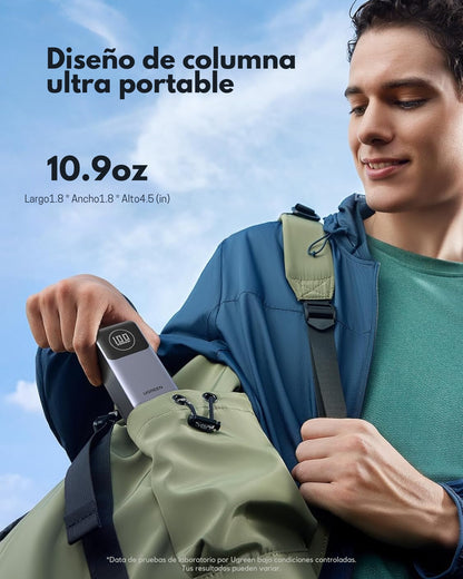 Power Bank UGREEN Nexode 12000mAh 100W – Cargador Portátil con Carga Rápida PD, Pantalla Digital, USB-C y USB-A para MacBook Air, iPhone 16, Samsung S24, iPad, Steam Deck y Más