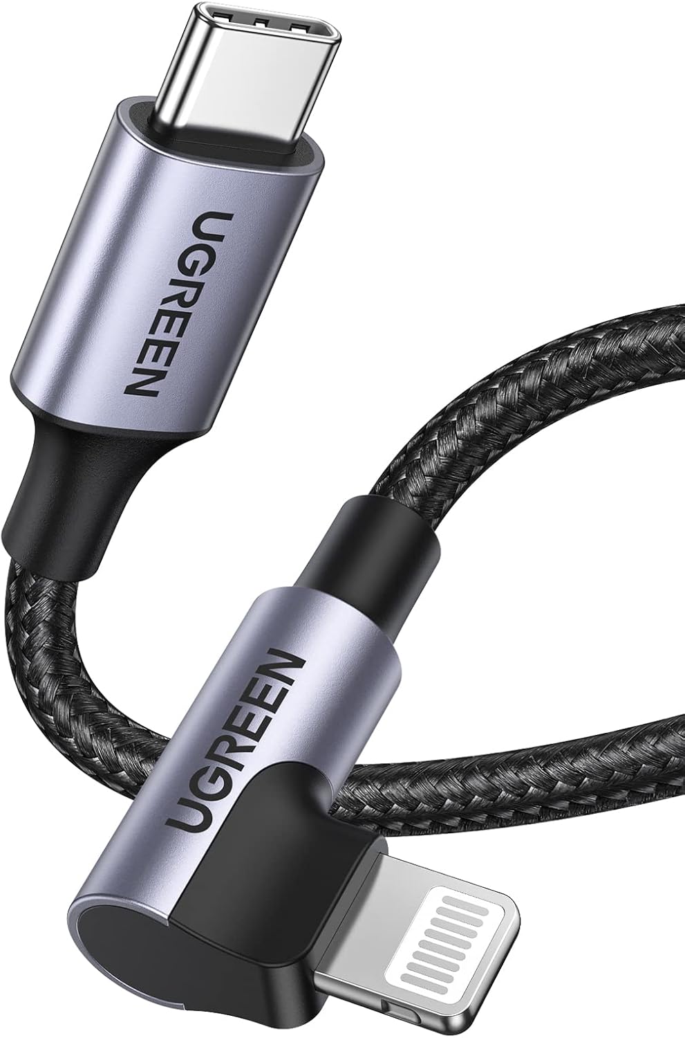 Cable UGREEN Lightning a USB-C con Certificación MFi - 90°