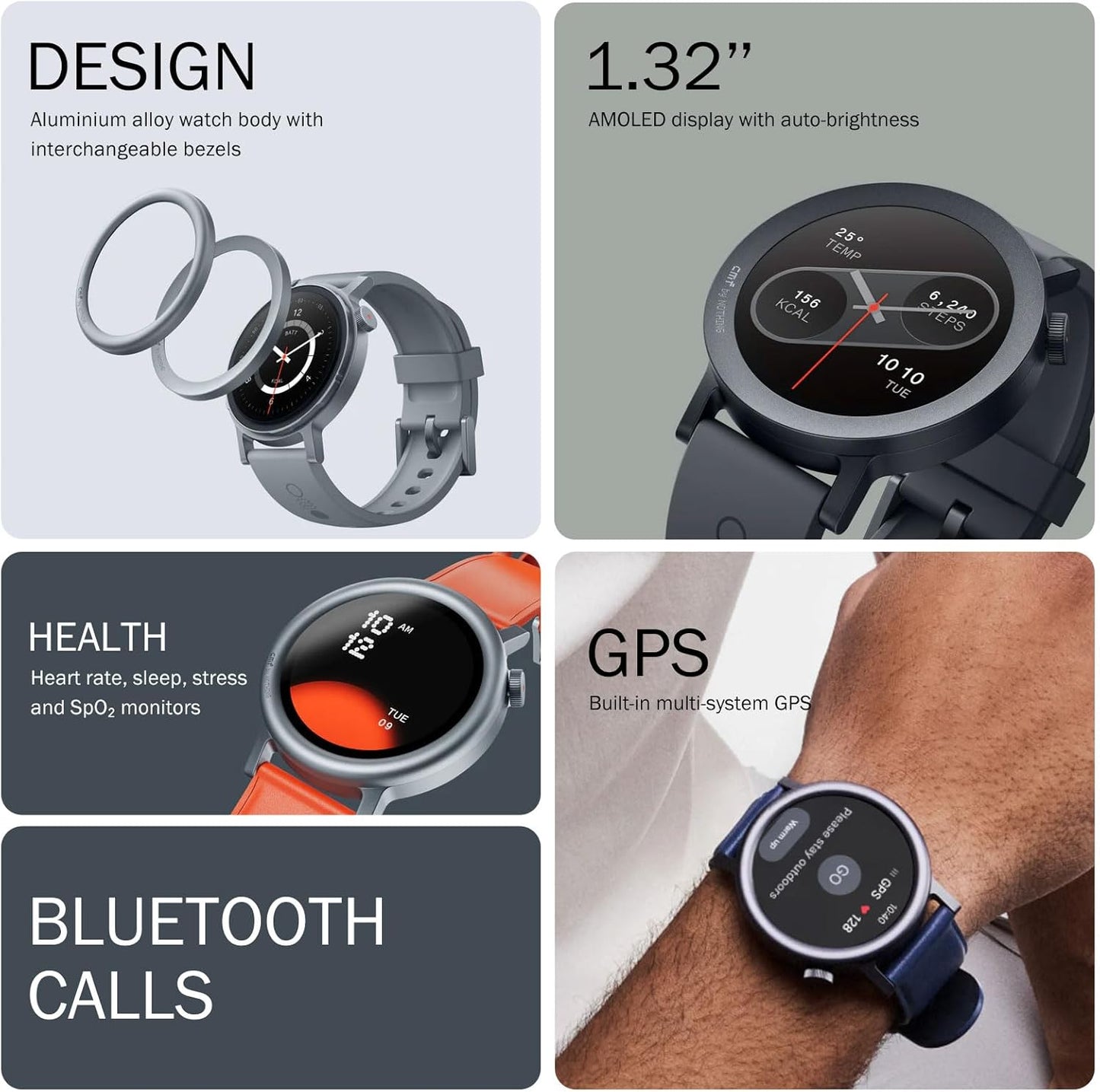 CMF Watch Pro 2 Smartwatch – Reloj Inteligente con Monitoreo de Salud, 120 Modos Deportivos, Llamadas Bluetooth, IP68, GPS, Compatible con Android e iOS