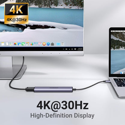 Hub USB-C UGREEN Revodok 105 - 5 en 1 con HDMI 4K y Carga PD 100W