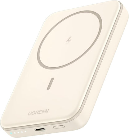 Power Bank Magnético UGREEN 10,000mAh – Cargador Portátil Inalámbrico con Carga Rápida PD 20W para iPhone 16/15/14/13/12 Series, Negro (Nuevo)