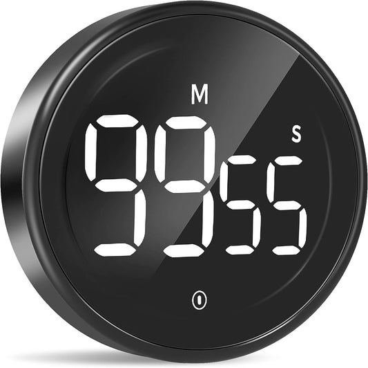 Temporizador Digital de Cocina – Timer Magnético con Pantalla LED Grande, Cuenta Regresiva/Progresiva, Fácil de Usar para Niños y Adultos