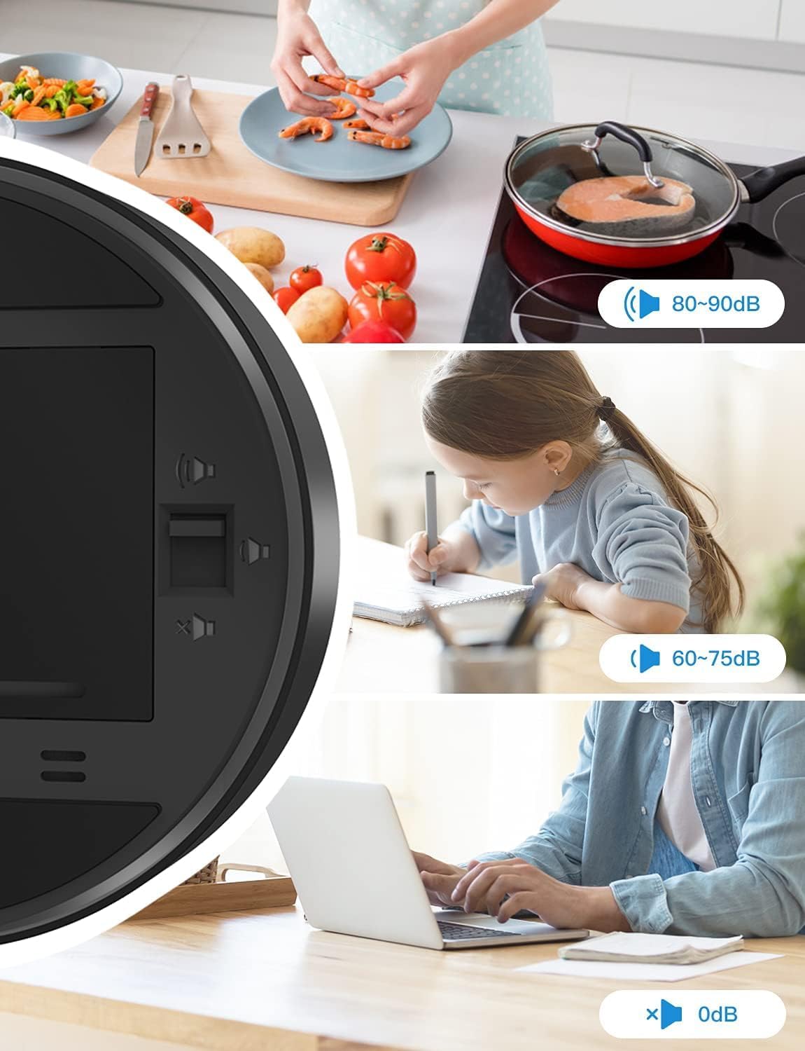 Temporizador Digital de Cocina – Timer Magnético con Pantalla LED Grande, Cuenta Regresiva/Progresiva, Fácil de Usar para Niños y Adultos