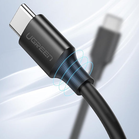 Cable UGREEN USB-C a USB-C 60W – Cable de Carga Rápida Tipo C Compatible con iPhone 16, MacBook Pro, Galaxy S24, Pixel 7, Switch, 6.6 Pies